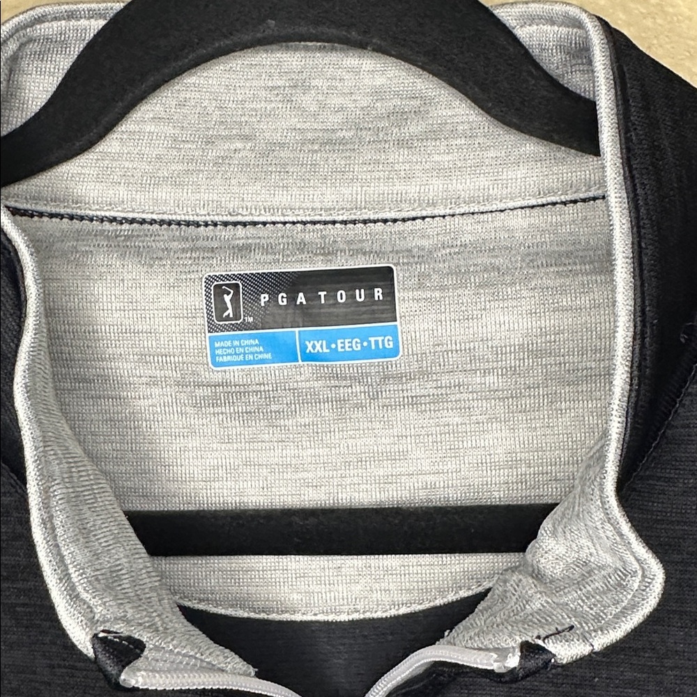 PGA Tour Charcoal and Light Gray Pullover